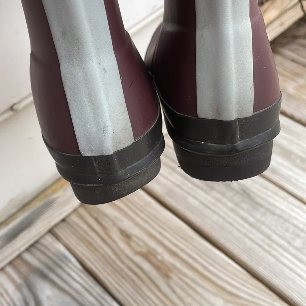 Hunter Original Tall Waterproof Rain Boots Burgundy Plum Women's Size 5